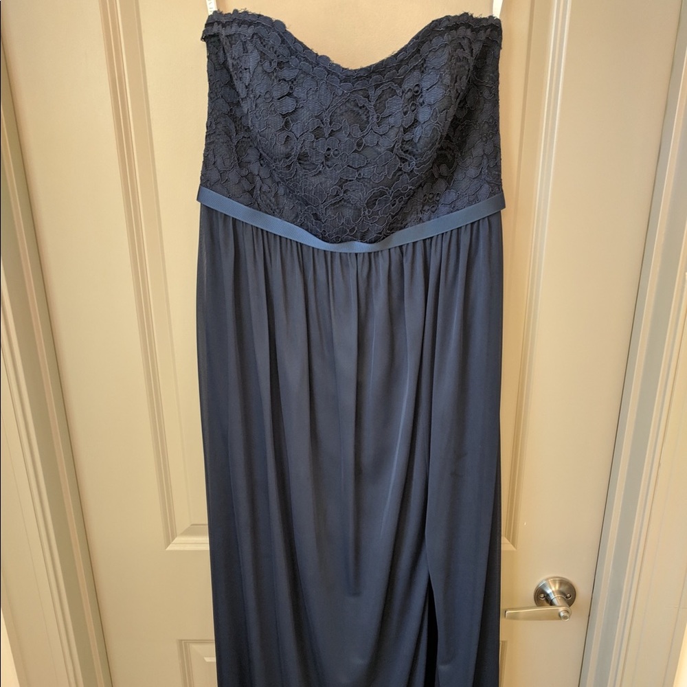 David’s bridal marine strapless dress